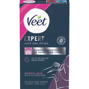 Veet Expert Cold Wax Strips Bikini & Armhuler Normal hud 16 stk