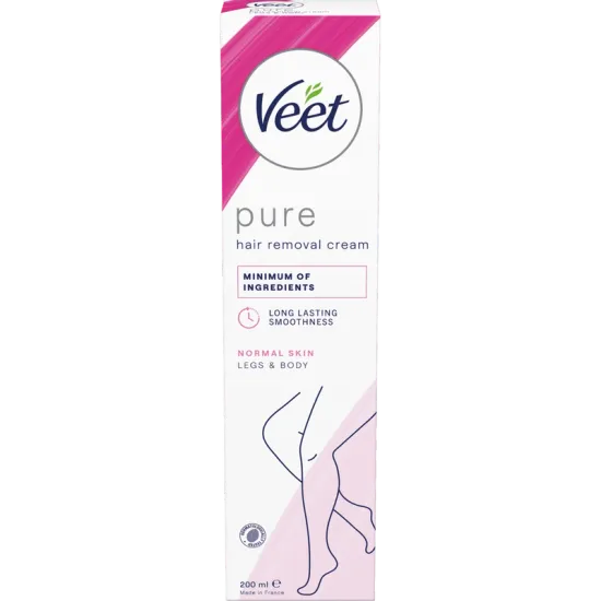 Veet Pure Hårfjerningskrem Ben & Kropp Normal hud 200 ml