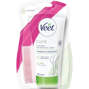 Veet Pure Hårfjerningskrem i Badet Ben & Kropp Tørr hud 150 ml