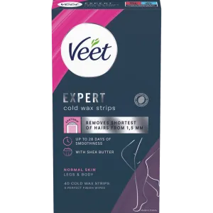 Veet Expert Cold Wax Strips Ben & Kropp Normal hud 40 stk