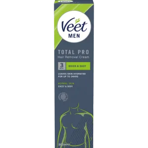 Veet Men Total Pro Hårfjerningskrem for Menn Normal hud 200 ml