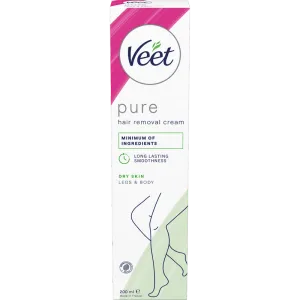 Veet Pure Hårfjerningkrem Ben & Kropp Tørr hud 200 ml