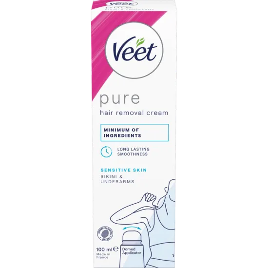 Veet Pure Hårfjerningskrem Bikini & Armhuler Sensitiv hud 100 ml