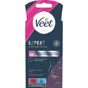 Veet Expert Cold Wax Strips Ansikt Normal hud 16 stk