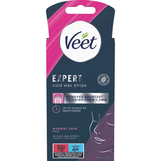 Veet Expert Cold Wax Strips Ansikt Normal hud 16 stk