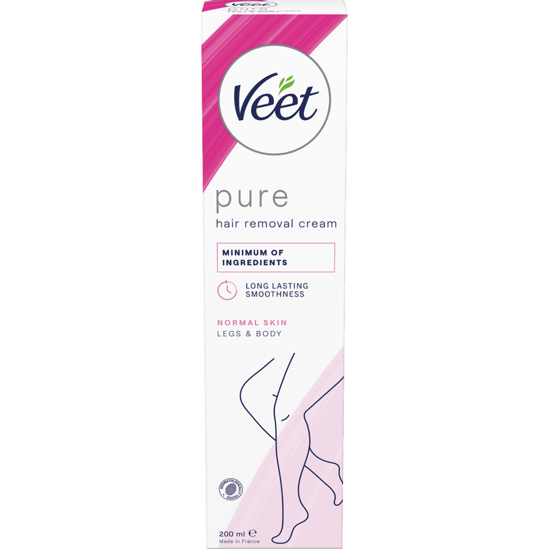 Veet Pure Hårfjerningskrem Ben & Kropp Normal hud 200 ml 
