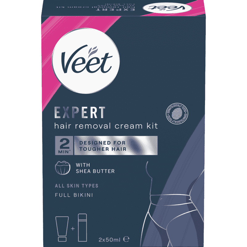 Veet Expert Hårfjerningskrem for Intimområdet Alle hudtyper  2x50 ml